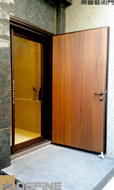 (玄关门) 木纹钢板门 - 鼎丰艺术门~铸铝钢木门,60a防火门,隔音门